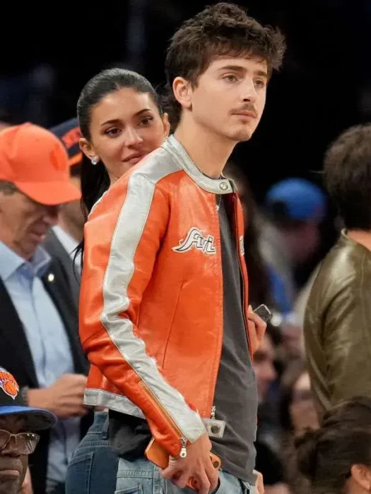 Timothée Chalamet Orange Jacket