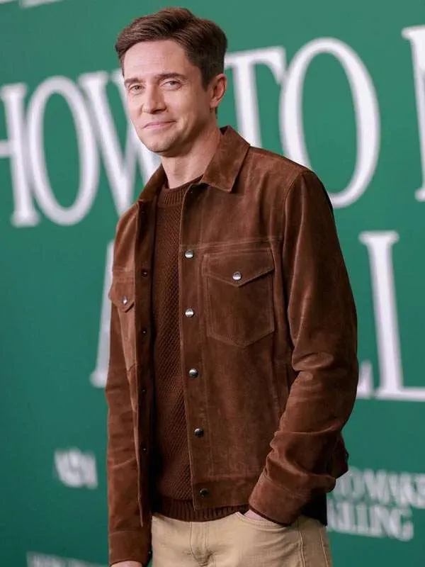 Topher Grace How to Make a Killing Brown Leather Jacket