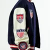 US Soccer x Jeff Hamilton Blue Wool Varsity Jacket