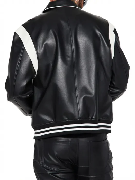 Uncompromising Faux Leather Jacket Back