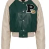 Walk The Hallways Varsity Jacket - Green combo