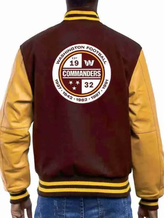 Washington Commanders Varsity Jacket Back