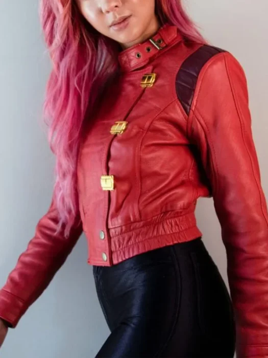 Womens Akira Kaneda Red Leather Jacket