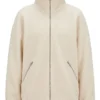 Womens Almond White Pile Jacket