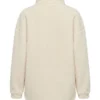 Womens Almond White Pile Jacket Back