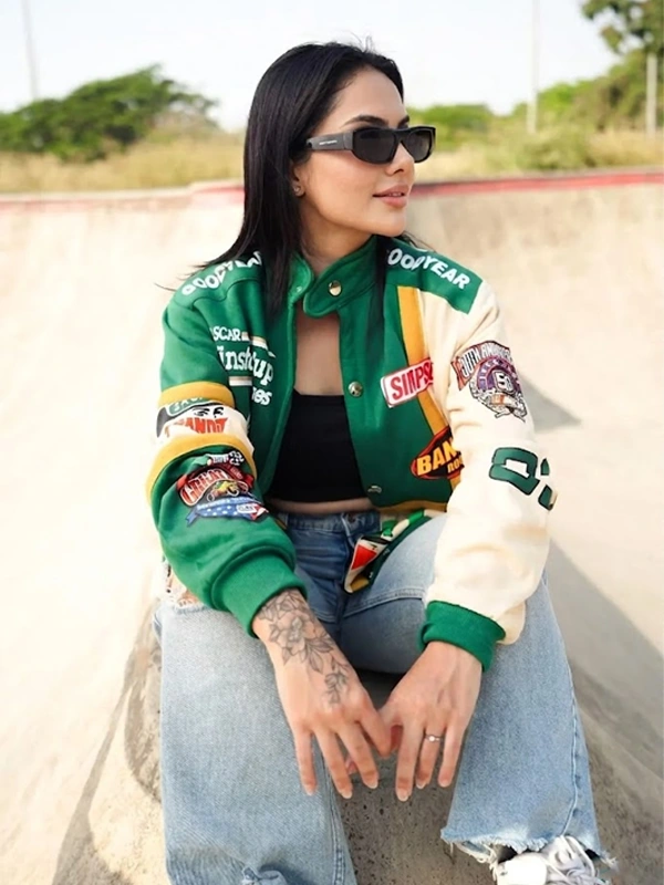 Womens Bandit Vintage Green Skoal Racing Jacket