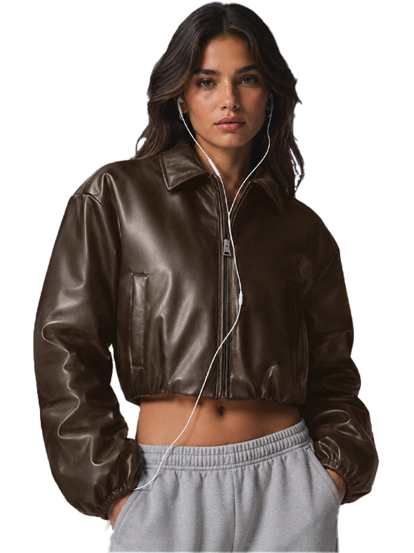 Women’s Dark Brown Cropped Jacket