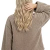 Womens Dark Clay Teddy Jacket Back