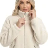 Womens Off White Teddy Jacket