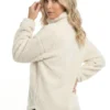Womens Off White Teddy Jacket Back