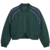 Your Best Shot Double Zip Windbreaker Jacket - Green combo