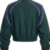 Your Best Shot Double Zip Windbreaker Jacket - Green combo Back