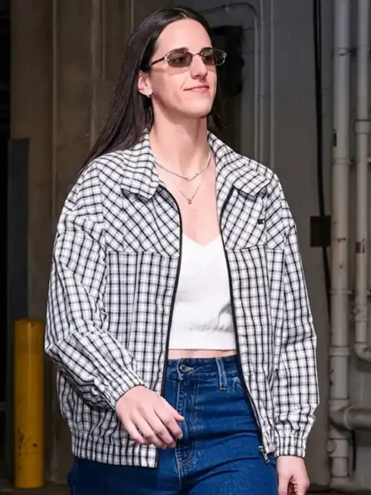 2026 Caitlin Clark Checked Chambray Jacket