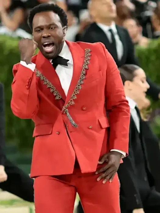 2026 Met Gala Joshua Henry Red Blazer