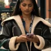 Abhinaya Chilukuri Not Suitable for Work Black Leather Jacket