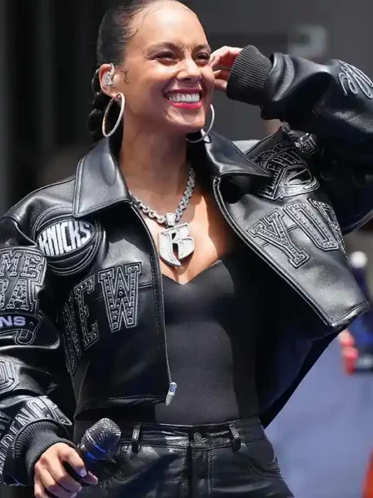 Alicia Keys Knicks Victory Parade Concert Black Jacket