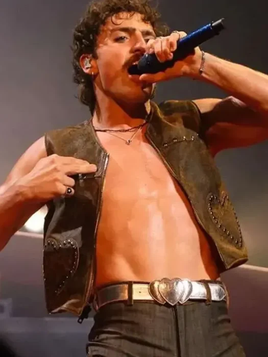 American Benson Boone Heart World Tour Leather Vest