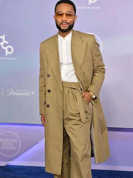 American Music Awards John Legend Brown Coat