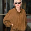 Anna Faris NYC 2026 Brown Jacket