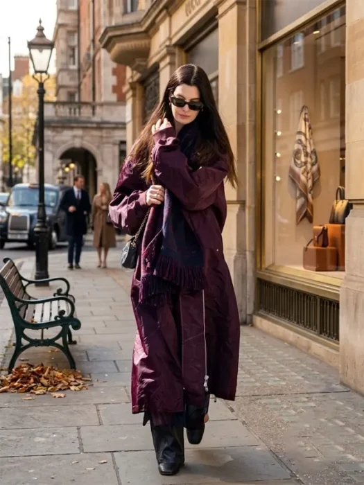 Anne Hathaway NYC Bomber Coat