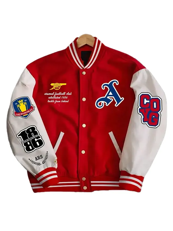 Arsenal Varsity Red & White Jacket