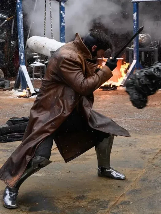 Avengers Doomsday 2206 Gambit Brown Leather Long Coat
