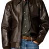 Aviator A2 Vintage Bomber Brown Leather Jacket