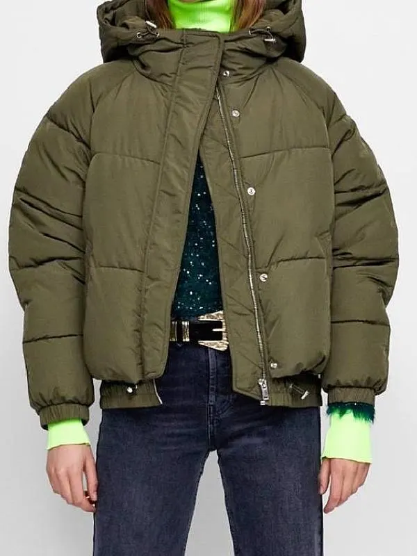 Battle on the Beach Angelinas Olive Puffer Jacket