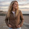 Battle on the Beach Sarah Baeumler Suede Jacket