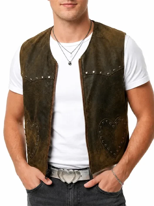 Benson Boone American Heart World Tour Leather Vest