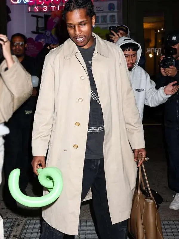 Birthday Celebration 2026 ASAP Rocky Beige Coat