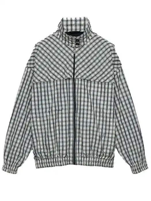 Caitlin Clark Checked Chambray Jacket