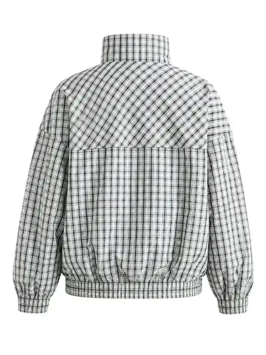 Caitlin Clark Checked Chambray Jacket Back