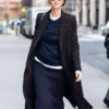 Caitriona Balfe Wool Dark Brown Coat