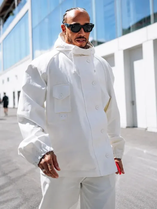 Canadian GP Lewis Hamilton White Jacket