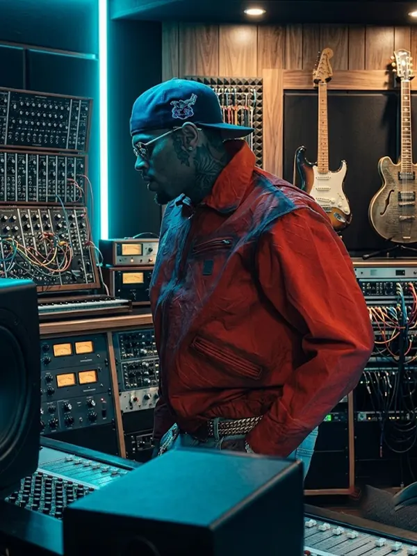 Chris Brown Red Jacket