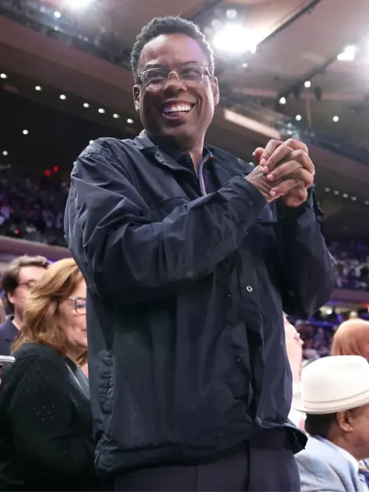Chris Rock NY Knicks Game Black Jacket