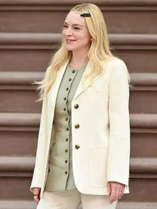 Count Me Lies Lindsay Lohan Off White Blazer