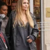 Couture Angelina Jolie 2026 Black Leather Coat