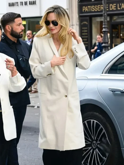 Couture Angelina Jolie Cream Coat