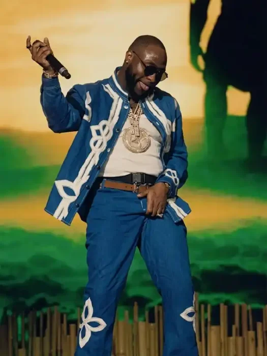 Davido Coachella Blue Track Jacket