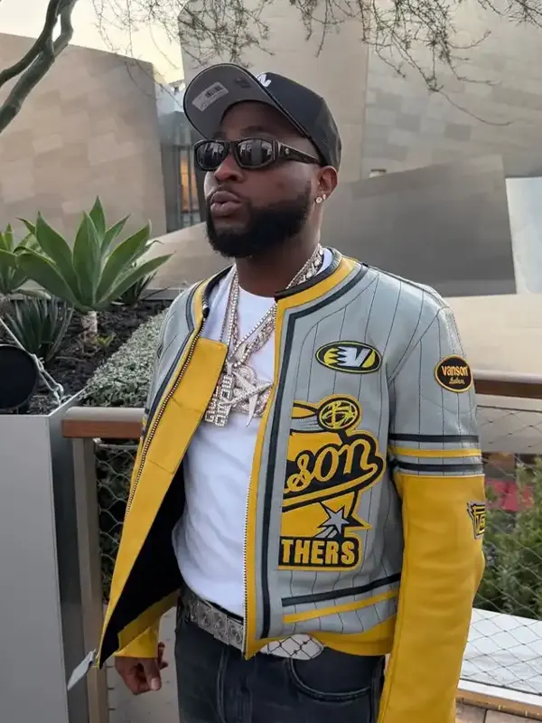 Davido FIFA Cup Vanson Leather Jacket
