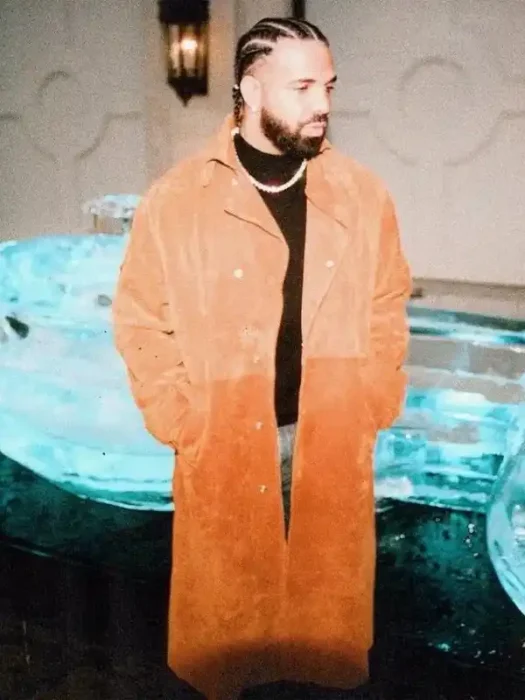 Drake Iceman Brown Suede Long Coat
