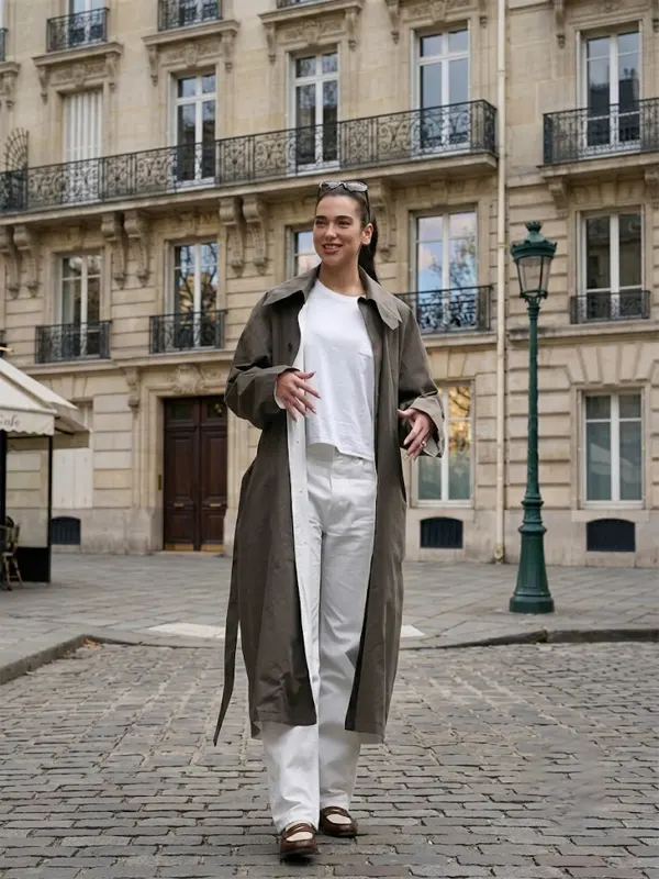 Dua Lipa London front 2026 Trench Coat