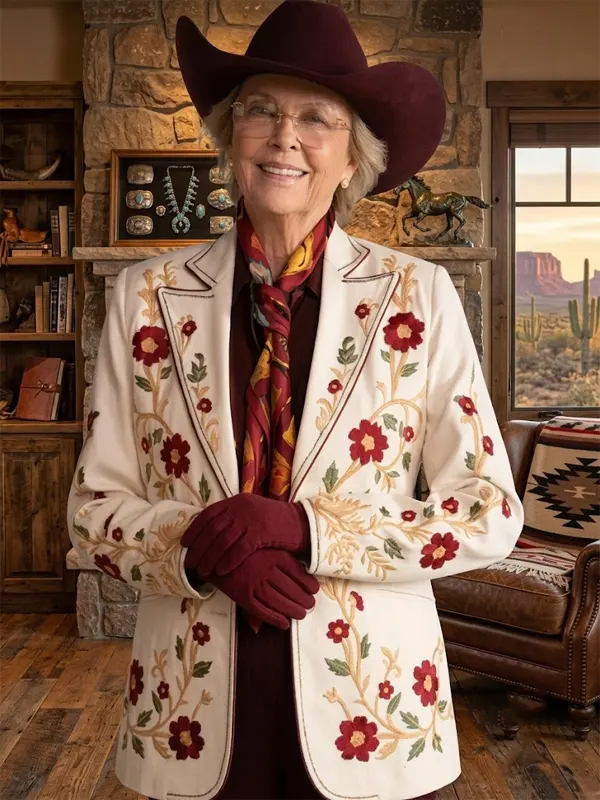 Dutton Ranch Front Beulah Jackson Floral Blazer