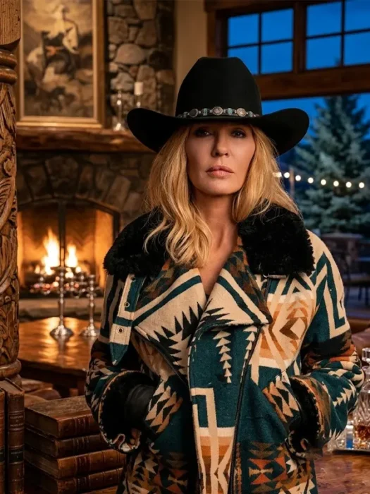 Dutton Ranch S01 Kelly Reilly Western Print Jacket