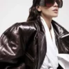 Eiza Gonzalez Distressed Leather Jacket