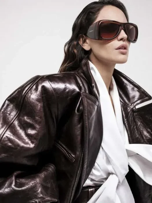 Eiza Gonzalez Distressed Leather Jacket