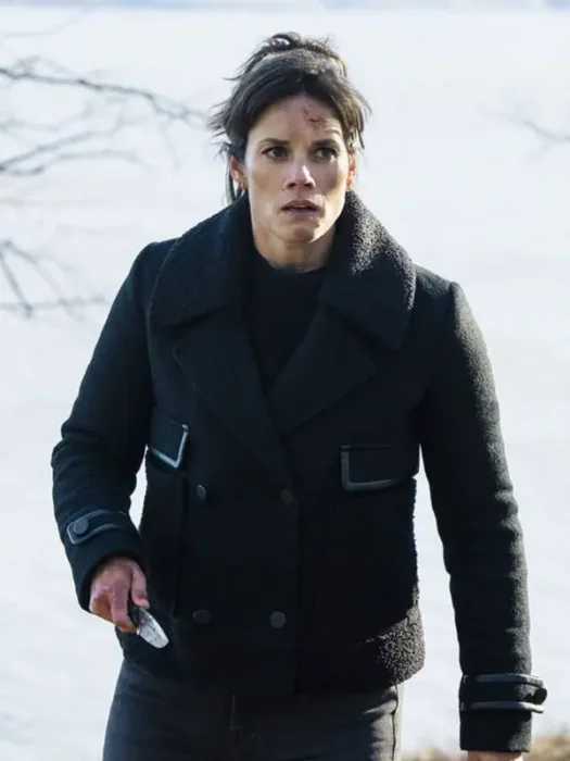 FBI Missy Peregrym Black Wool Peacoat