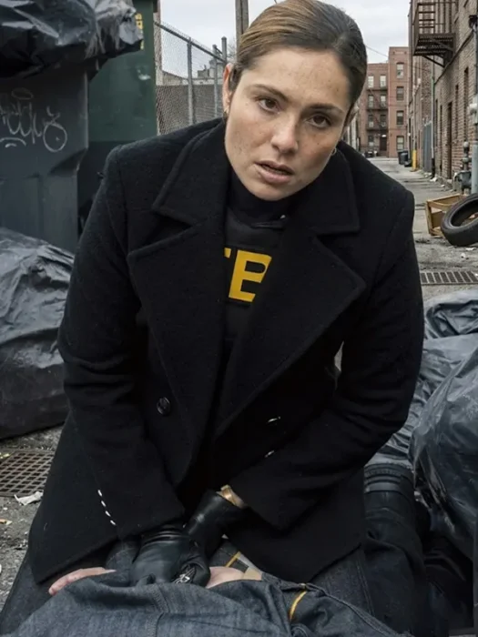 FBI S08 Juliana Aidén Martinez Black Peacoat